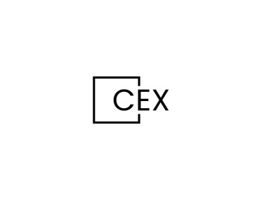 Beyaz arkaplanda izole edilmiş cex harfleri, vektör logosu