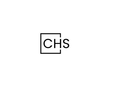 chs harfleri beyaz arkaplan, vektör logosu üzerinde izole