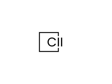 Beyaz arkaplanda izole edilmiş cii harfleri, vektör logosu
