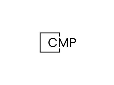 cmp harfleri beyaz arkaplan, vektör logosu üzerinde izole