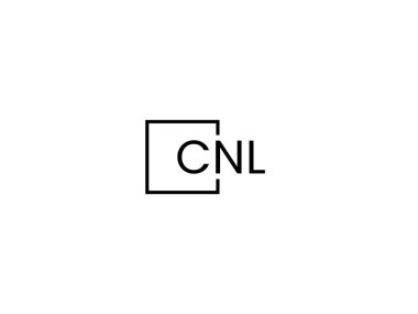  Beyaz arkaplan, vektör logosu üzerinde cnl harfleri izole