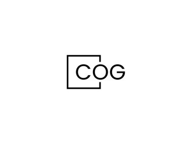 Beyaz arkaplanda izole edilmiş çarklı harfler, vektör logosu