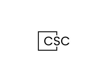 Beyaz arkaplan, vektör logosu üzerinde CSC harfleri izole 