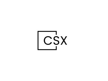 Beyaz arkaplan ve vektör logosunda CSX harfleri izole edildi 
