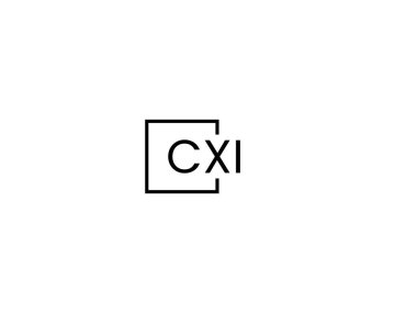 Beyaz arkaplanda cxi harfleri izole edilmiş, vektör logosu