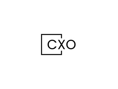 Beyaz arkaplanda izole edilmiş cxo harfleri, vektör logosu