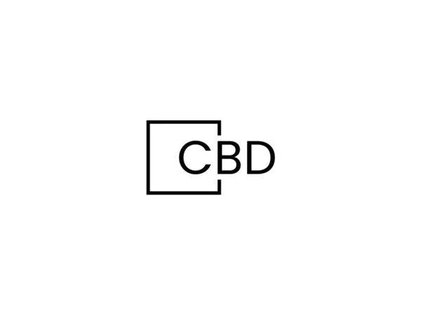 Letras Cbd Isolado Fundo Branco Logotipo Vetor — Vetor de Stock