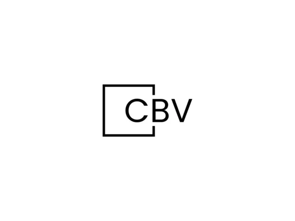 Letras Cbv Aisladas Sobre Fondo Blanco Logotipo Vectorial — Archivo Imágenes Vectoriales