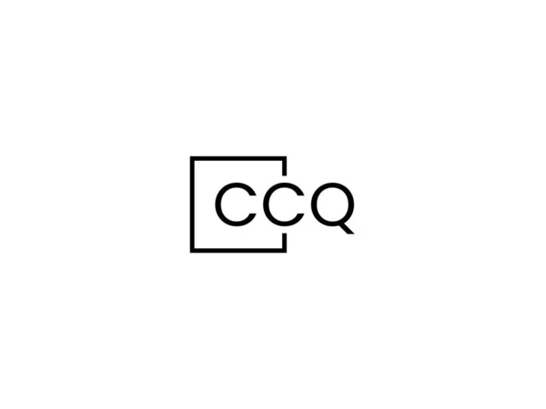 Letras Ccq Isolado Fundo Branco Logotipo Vetor — Vetor de Stock
