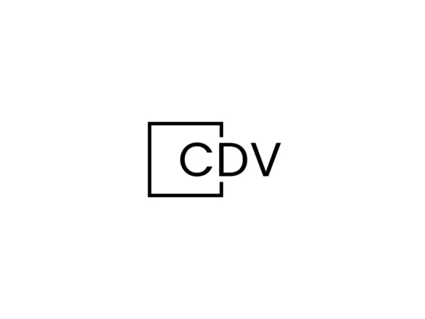 Lettere Cdv Isolate Sfondo Bianco Logo Vettoriale — Vettoriale Stock
