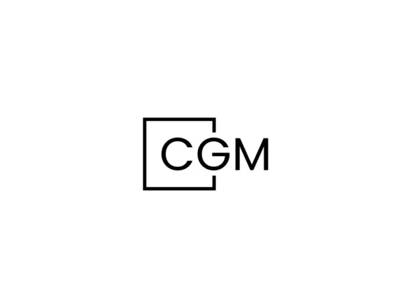 Letras Cgm Aisladas Sobre Fondo Blanco Logotipo Vectorial — Archivo Imágenes Vectoriales