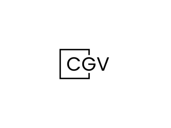 Lettere Cgv Isolate Sfondo Bianco Logo Vettoriale — Vettoriale Stock