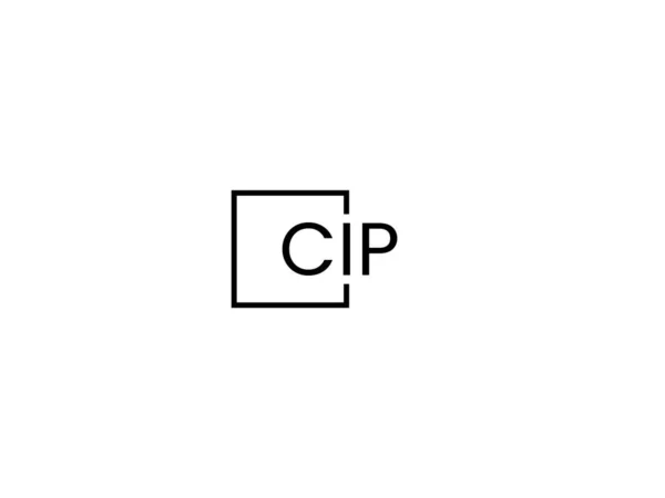 Cip Буквы Изолированы Белом Фоне Векторный Логотип — стоковый вектор