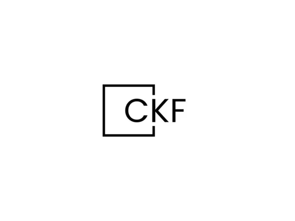 Letras Ckf Isolado Fundo Branco Logotipo Vetor —  Vetores de Stock