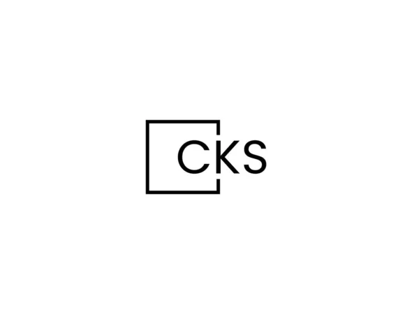 Cks Letras Isoladas Fundo Branco Logotipo Vetor —  Vetores de Stock