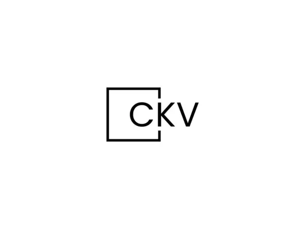 Lettere Ckv Isolate Sfondo Bianco Logo Vettoriale — Vettoriale Stock