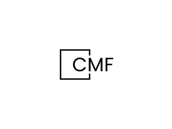 Lettere Cmf Isolate Sfondo Bianco Logo Vettoriale — Vettoriale Stock