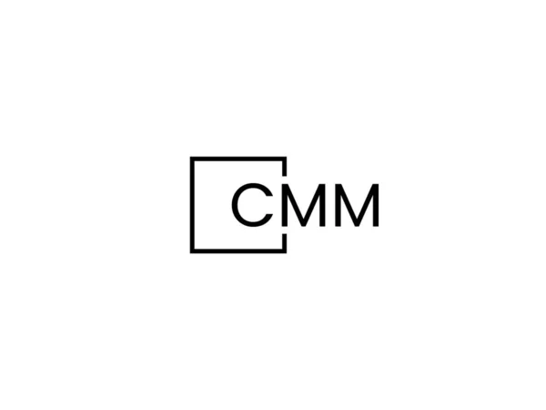 Lettres Cmm Isolées Sur Fond Blanc Logo Vectoriel — Image vectorielle