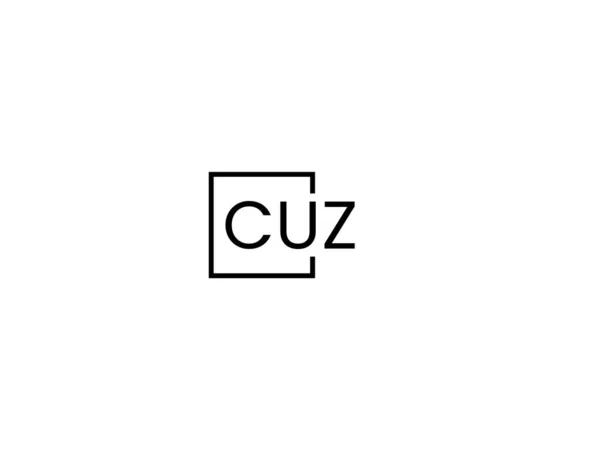在白色背景上孤立的Cuz字母 矢量标识 — 图库矢量图片