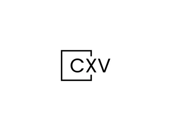 Letras Cxv Aisladas Sobre Fondo Blanco Logotipo Vectorial — Archivo Imágenes Vectoriales