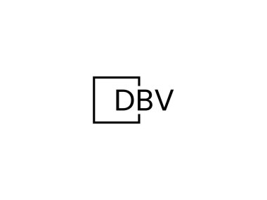Dbv harfleri beyaz arkaplanda izole edildi, vektör logosu