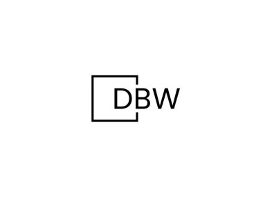 dbw harfleri beyaz arkaplanda izole edildi, vektör logosu