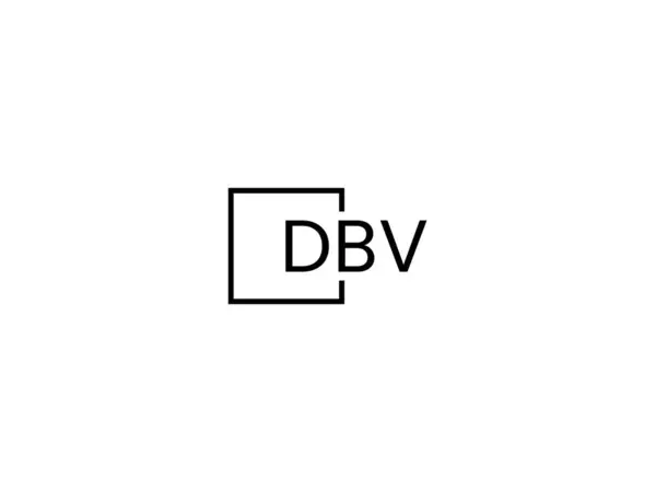 Dbv Bokstäver Isolerade Vit Bakgrund Vektor Logotyp — Stock vektor