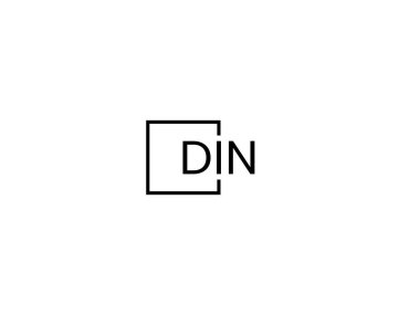 Beyaz arkaplanda izole edilmiş din harfleri, vektör logosu