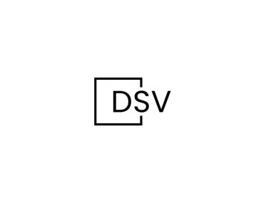 Beyaz arkaplan, vektör logosu üzerinde izole edilmiş DSV harfleri