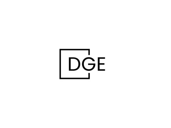 Dge Letras Aisladas Sobre Fondo Blanco Logotipo Del Vector — Archivo Imágenes Vectoriales