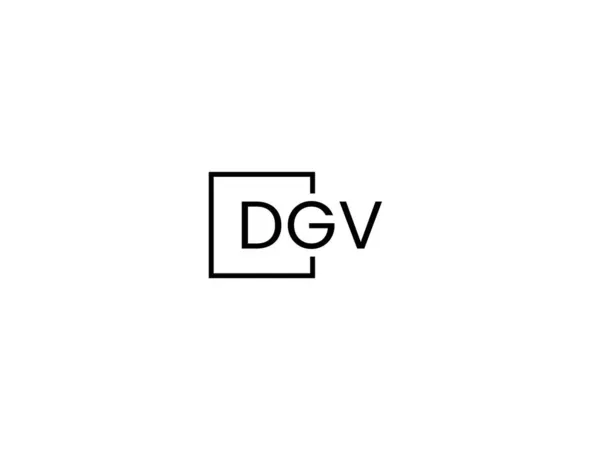 Dgv Letters Geïsoleerd Witte Achtergrond Vector Logo — Stockvector