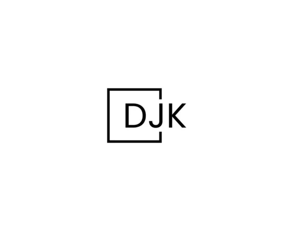 Djk Buchstaben Isoliert Auf Weißem Hintergrund Vektor Logo — Stockvektor