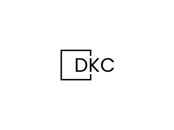 Dkc Harfleri Beyaz Arkaplan Vektör Logosu Üzerinde Izole Edildi — Stok Vektör