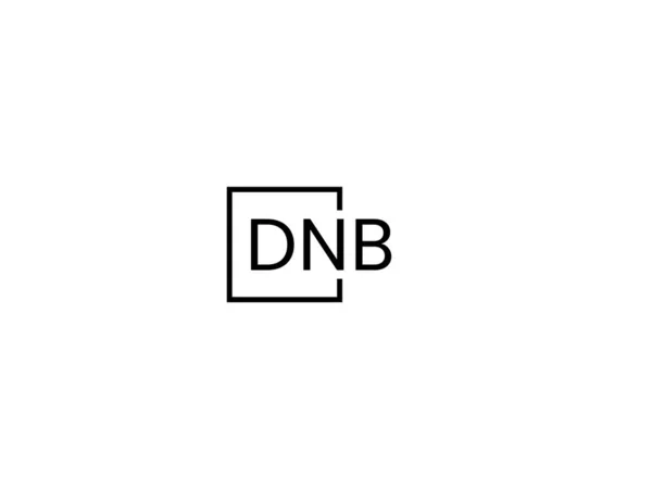 Dnb Γράμματα Που Απομονώνονται Λευκό Φόντο Λογότυπο Διάνυσμα — Διανυσματικό Αρχείο