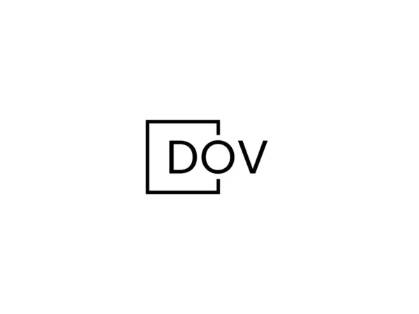 Dov Bokstäver Isolerade Vit Bakgrund Vektor Logotyp — Stock vektor