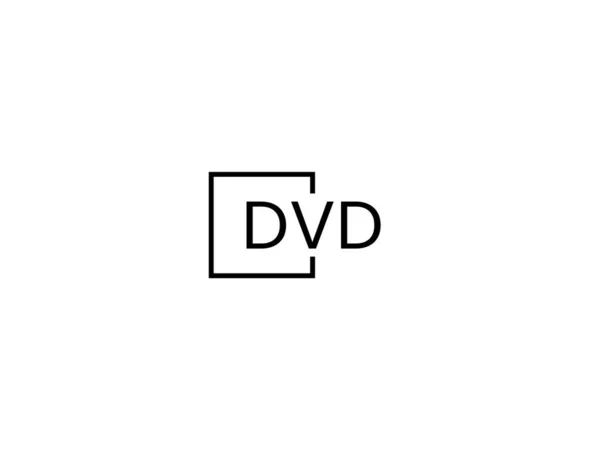 Dvd Γράμματα Που Απομονώνονται Λευκό Φόντο Λογότυπο Διάνυσμα — Διανυσματικό Αρχείο