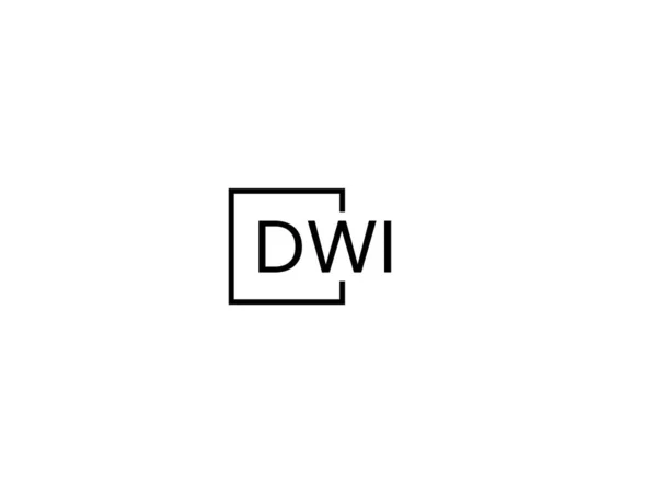 Dwi Літери Ізольовані Білому Фоні Векторний Логотип — стоковий вектор