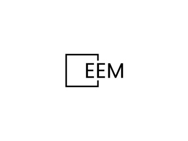 Beyaz arkaplan, vektör logosu üzerinde izole edilmiş AÇM harfleri