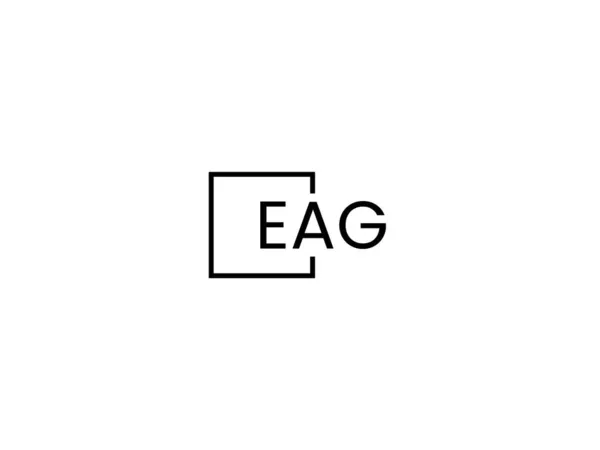 Eag Písmena Izolovaná Bílém Pozadí Vektorové Logo — Stockový vektor