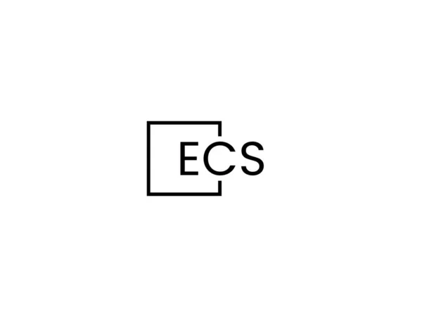 Lettres Ecs Isolées Sur Fond Blanc Logo Vectoriel — Image vectorielle