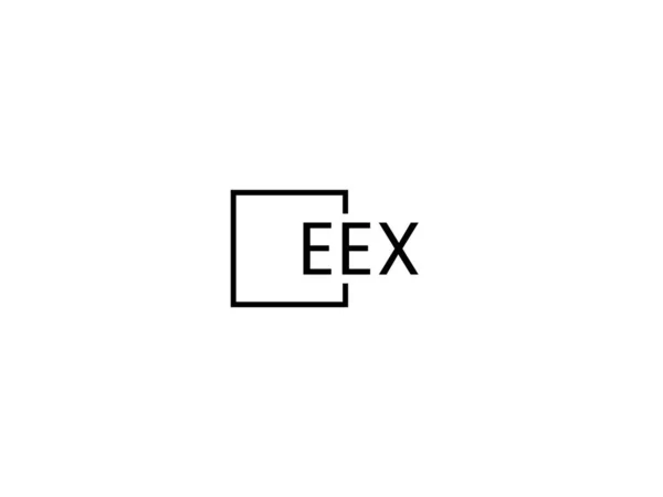 Eex Písmena Izolovaná Bílém Pozadí Vektorové Logo — Stockový vektor