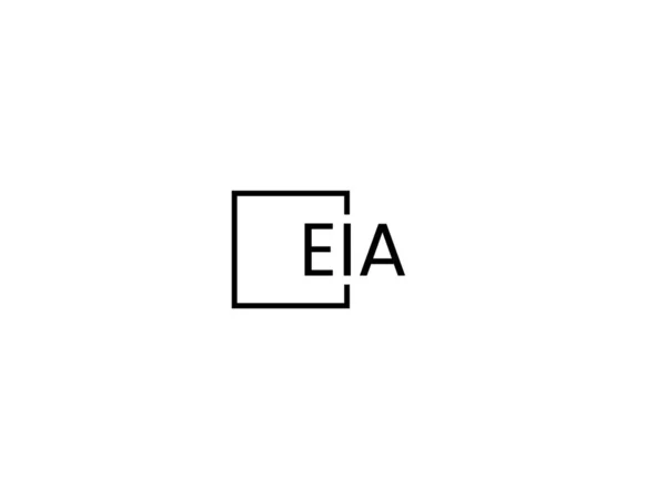 Eia Letters Geïsoleerd Witte Achtergrond Vector Logo — Stockvector