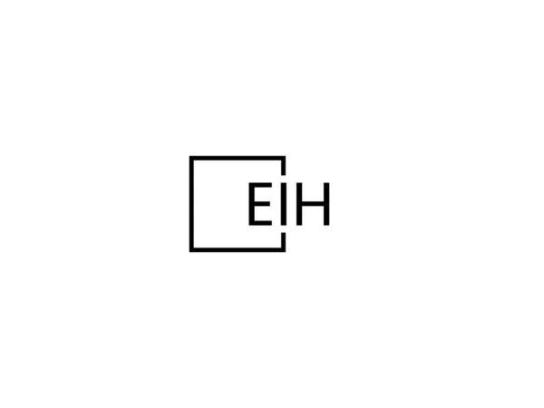 Eih Γράμματα Απομονώνονται Λευκό Φόντο Λογότυπο Διάνυσμα — Διανυσματικό Αρχείο