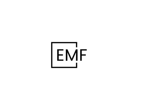 Litery Emf Izolowane Białym Tle Logo Wektora — Wektor stockowy
