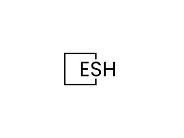 Beyaz arkaplandaki ESH harfleri, vektör logosu