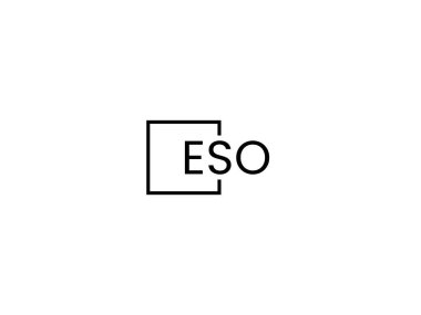 Beyaz arkaplandaki ESO harfleri, vektör logosu