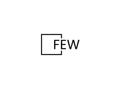 Beyaz arkaplan, vektör logosu üzerinde birkaç harf izole edildi