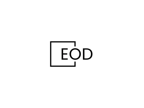 Litery Eod Izolowane Białym Tle Logo Wektora — Wektor stockowy