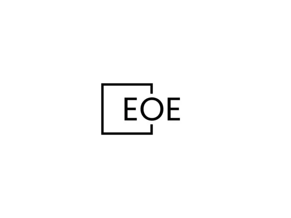 Litery Eoe Izolowane Białym Tle Logo Wektora — Wektor stockowy