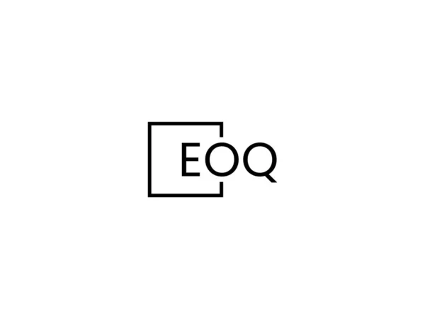 Eoq Letras Isoladas Fundo Branco Logotipo Vetor —  Vetores de Stock